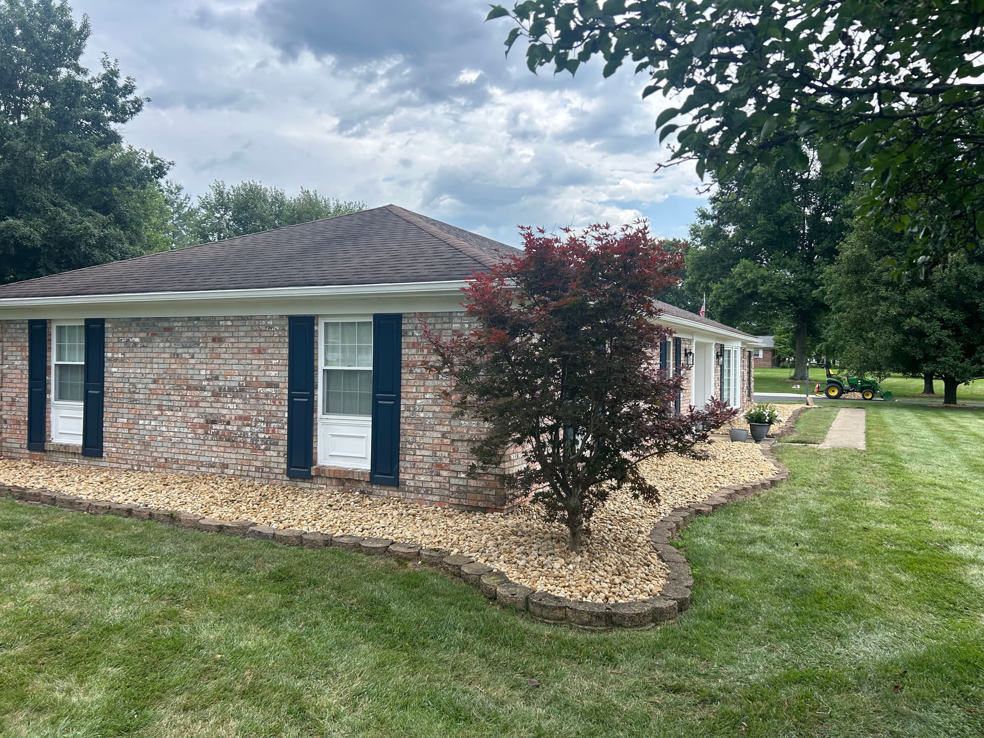 13 Overgrown Bushes Out, River Rock In - Zero Maintenance Look